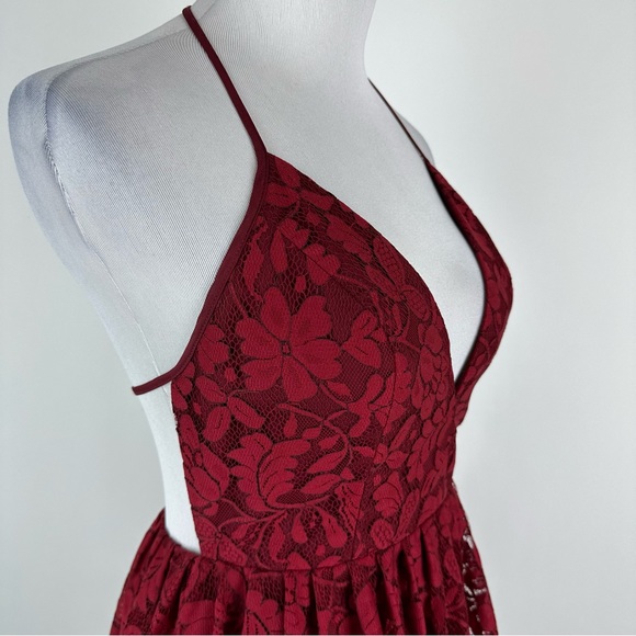 NBD X Revolve Red Lace Get Out Dress Medium - Picture 6 of 16